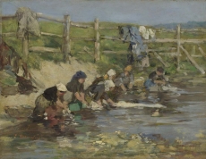 londongallery/eugene boudin - laundresses by a stream